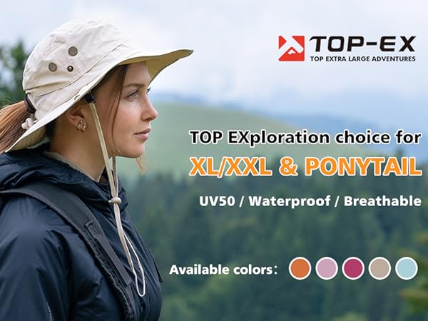 TOP-EX XL XXL Ponytail Extra Large Big Head Women