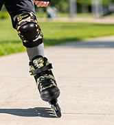 Kuxuan Boys Adjustable Inline Skates with Light up Wheels, Fun Illuminating Skates for Kids Girls...