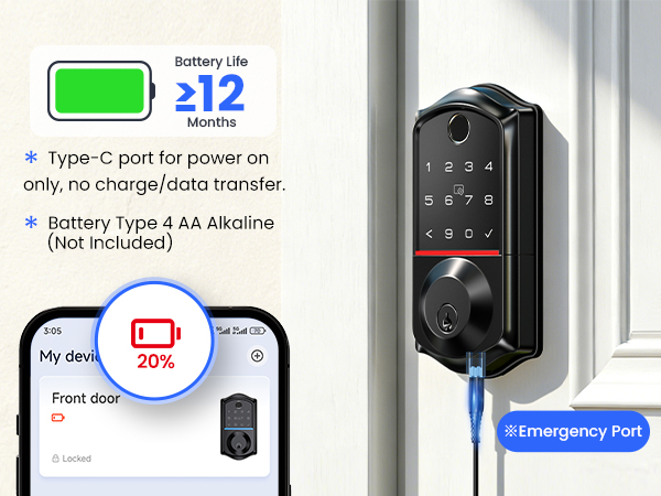 Veise Fingerprint Smart Door Lock