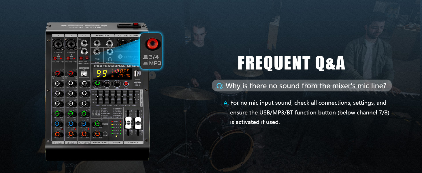 studio mixer streaming audio mixer stereo console stage powered mixers