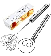 Danish Dough Whisk & Egg Whisk Set for Sourdough Bread, 2PCS Bread Dough Mixer for Sourdough, Piz...