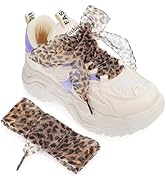 TENDYCOCO 2pcs Leopard Lace Leopard Shoe Laces Shoestrings for Sneakers Flat Shoelaces Ribbon Sho...
