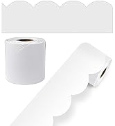 Carson Dellosa 65ft Modern White Bulletin Board Borders, Roll of Scalloped Border Trim, Bulletin ...