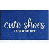 Outdoor Welcome Mat for Funny Outside Home Entry Mats Cute Shoes Take Them Off Entryway for Bedro...