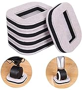 16 PCS Felt Furniture Coasters Caster Cups, Bed Office Chair Furniture Wheel Stoppers to Prevent ...