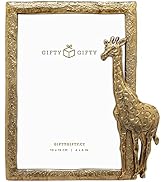 GIFTY GIFTY Giraffe Photo Frame / 4x6 In | For Vertical Display on Tabletops | Perfect for Home D...