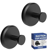 HOME SO Suction Cup Hooks for Shower, Bathroom, Kitchen, Glass Door, Mirror, Tile – Loofah, Towel...