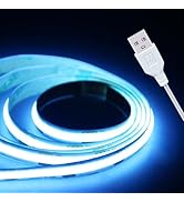 UVTaoYuan ICE Blue LED Strip Lights 320 LEDs High Brightness Indoor Use Short LED Strip Light Nar...