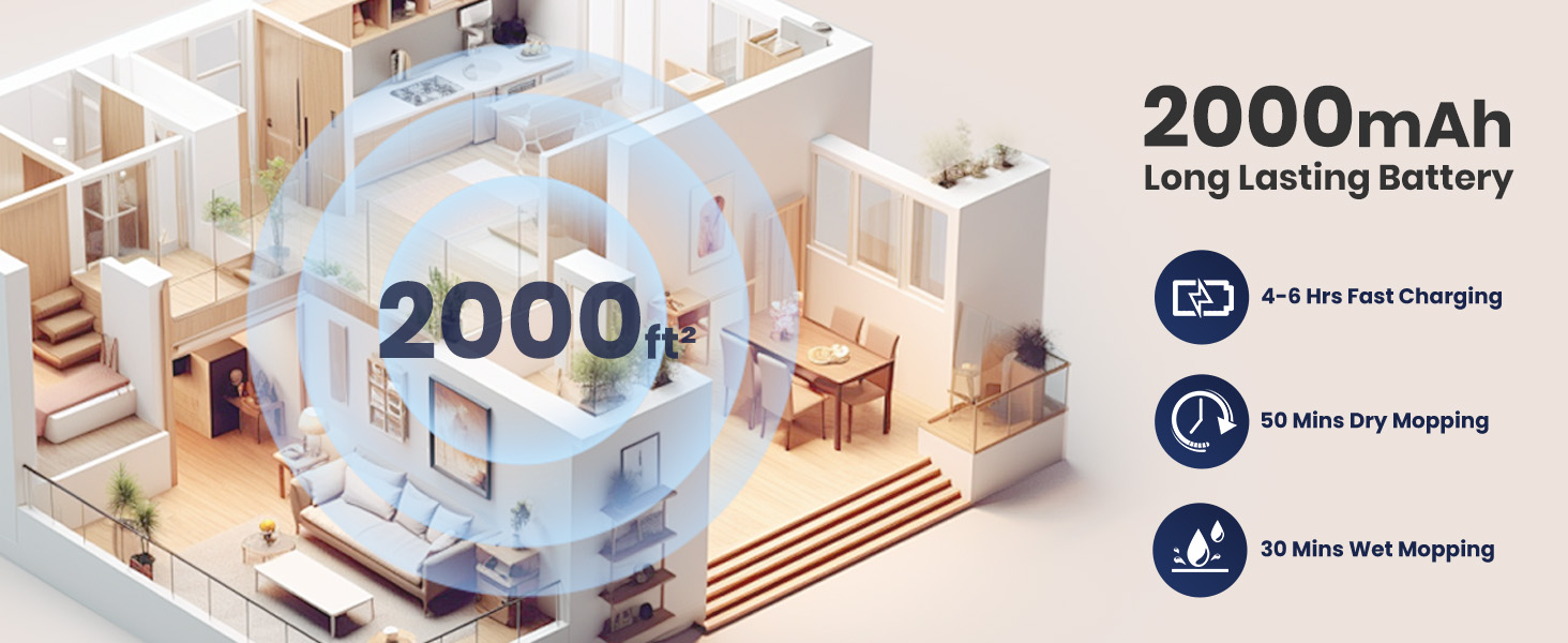 fast charging long lasting battery electric spin mop floor cleaner