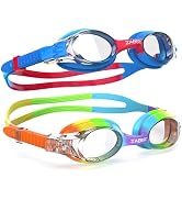 ZABERT K20 Swimming Goggles for Kids Girls Boys Age 3-14 Years Old, Anti-fog 100% UV Protection w...
