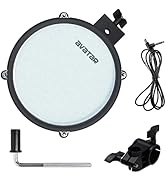 HXW Mesh Electronic Snare/Tom Drum for Expansion/Backup, 8 Inch Dual-zone Drum Pad With Clamp, L ...