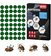 48 Pack Roach Killer Indoor Infestation Roaches Gel Bait Stations, Powerful Cockroach Killer Indo...