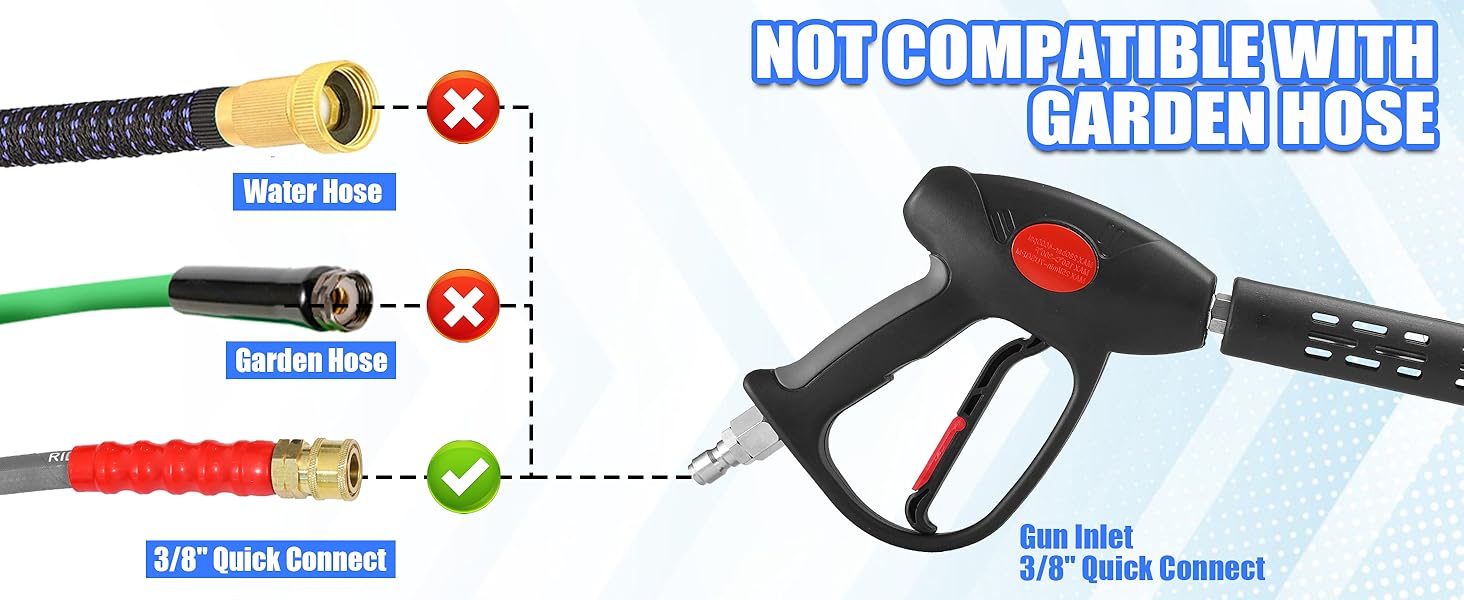 Not fit garden hose