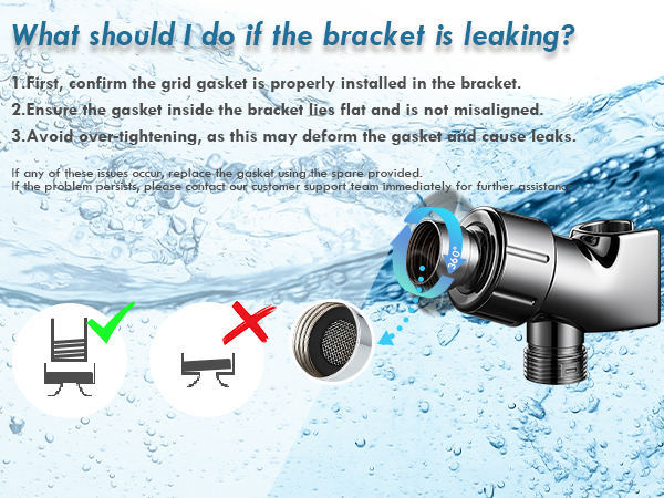 What should l do if the bracket is leaking?