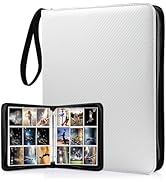 WOT I Trading Card Binder, 900 Pockets Baseball Card Binder Sleeves with Zipper, Double Sided Poc...