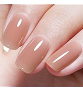 AILLSA Nude Gel Polish Light Mocha Neutral Gel Nail Polish Skin Tone Dark Color Translucent Gel P...