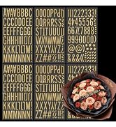 RISYPISY Glitter Gold Letters Stickers for Crafts - 1 Inch | 344pcs Waterproof alphabet set with ...