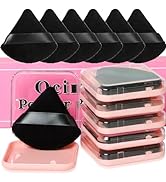 Ocim 6Pcs Triangle Powder Puffs for Face Powder,Soft Velour Makeup Setting Powder Puff with Case,...