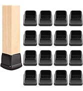 24 PCS Square Silicone Chair Leg Floor Protectors with Felt, Floor Protectors for Chairs, Felt Fu...