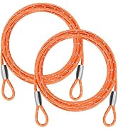 VIVBOO - 1/8IN Security Steel Cable 4/6/10/15FT Lengths Bike Lock Cable, Cable Rope, Stainless St...
