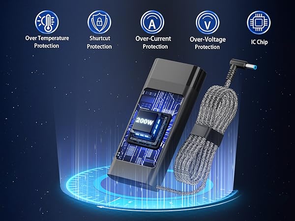 hp laptop charger 200w