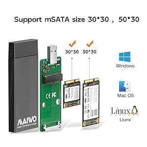 mSATA enclosure 30x30 51x30 50x30