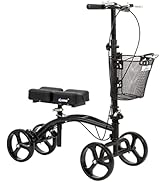 iLIVING USA Mobility Steerable Deluxe Knee Walker/Scooter with Basket, Adjustable Pads and Tiller...