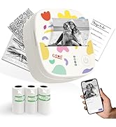 XenGro Mini Portable Sticker Printer, Mini Thermal Printer with 3 Rolls Paper, Bluetooth Inkless ...