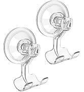 VIS'V Suction Cup Razor Holder, Clear Suction Cup Razor Hooks Shower Wall Removable Bathroom Suct...