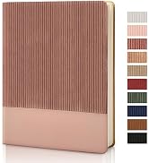 TSFPapier Lined Journal Notebook for Work College Ruled Note Book 7.2"x9.6" B5 PU Leather Daily J...