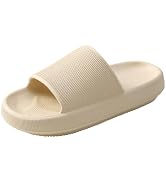 HUXMEYSON Cloud Slippers for Women and Men, Pillow Slippers Super Soft, Thick Sole Slides for Wom...
