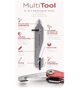 Text reads 'MultiTool'. Product image showing a multi-functional tool with various labeled components and features against white background with red accents.