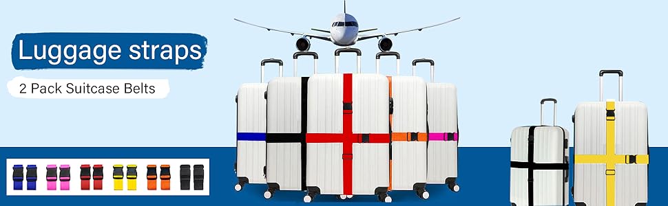 Luggage straps 2 Pack Suitcase Belts