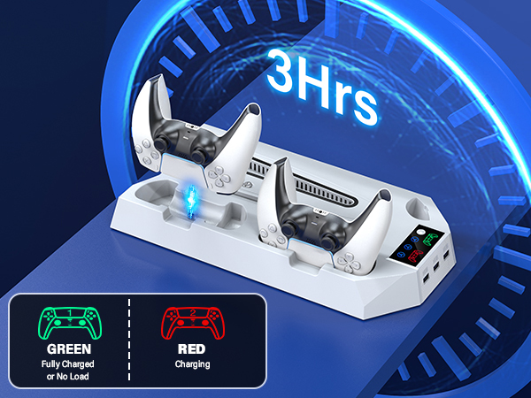 ps5 stand with cooling fan and controller charger