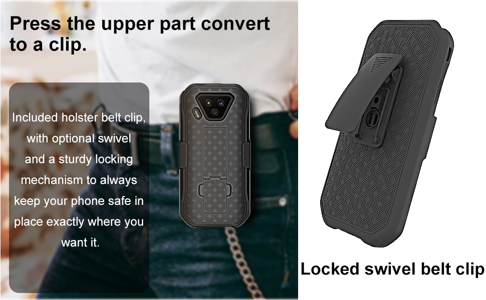 Ailiber Compatible with Motorola Moto G Pure 2021 Holster with Screen Protector