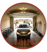 Yescom Convex Safety Traffic Mirror - 18" Outdoor and Indoor Driveway & | Security Fish Eye Curve...