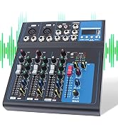 Channel Professional DJ Audio Mixer 16-Bit DSP Sound Board Console Interface Digital USB Computer...