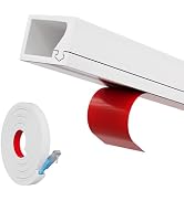 Kneelisa Silicone Cord Hider for Wall, Mini Single Cord Cover Raceway with Side Slot, Flexible Sm...