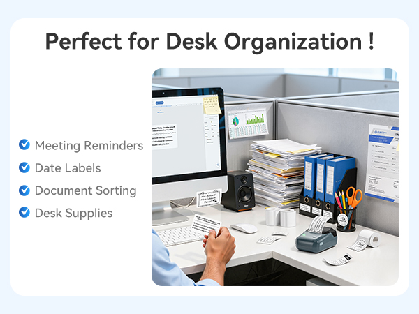 Perfect for Desk Organization, Labeling & Identification, Deadlines & Files