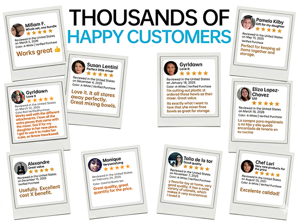A Collection of Genuine Reviews for the WEPSEN Handheld Electric Mixer and Mixing Bowl Set