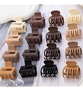 16 PCS Small Claw Hair Clips for Women & Girls,1.5" Double Row Teeth Hair Claw Clips 2 Styles 8 C...