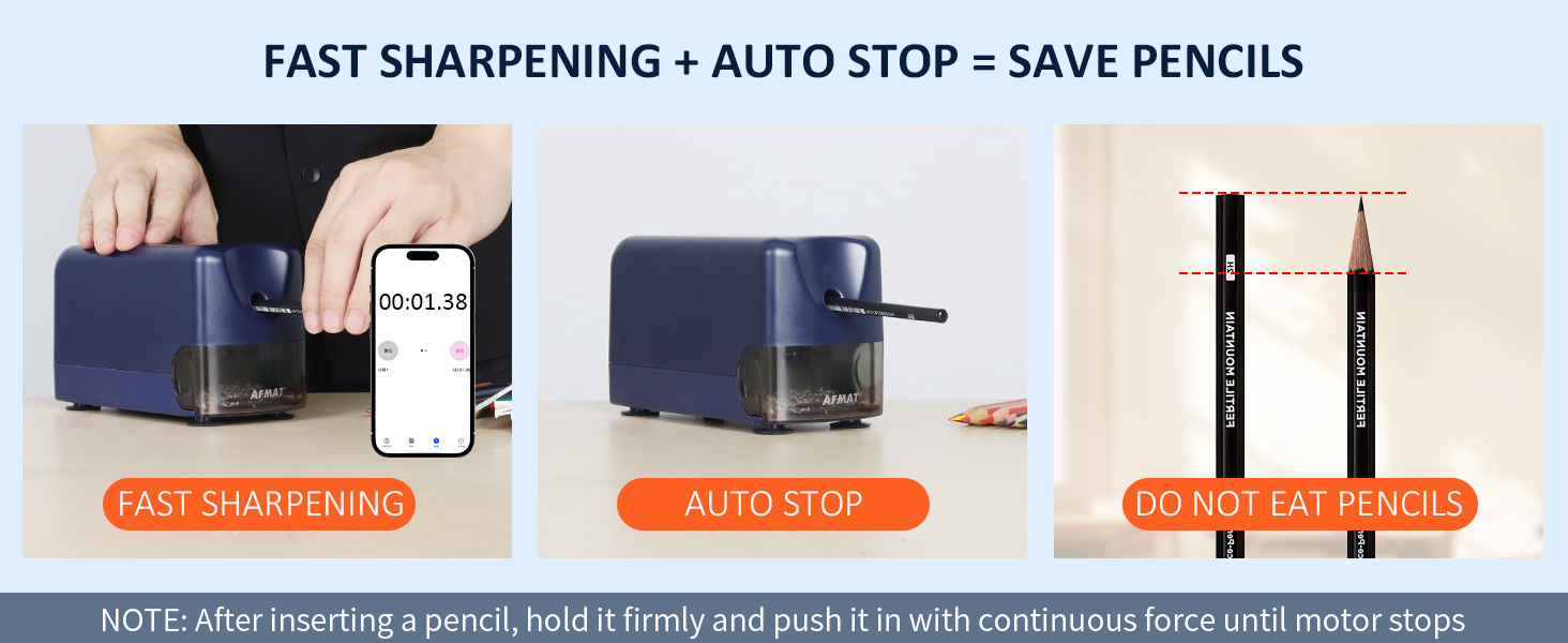 AFMAT PSD3 Electric Pencil Sharpener for Home