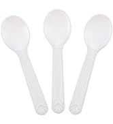 Mini Plastic Tasting Spoons And Ice Cream Spoons (Pack with 100 spoons)