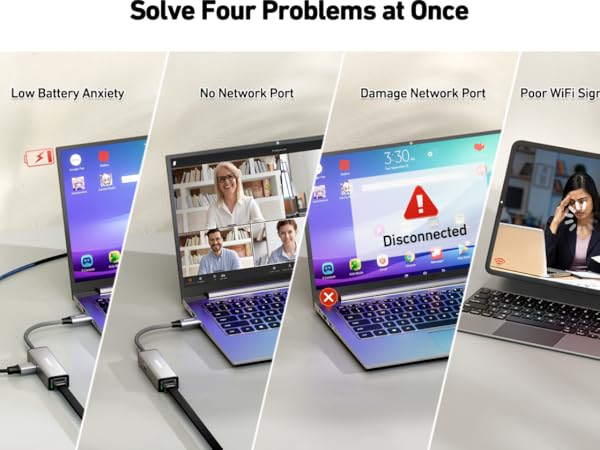 USB C to Ethernet + Power Delivery