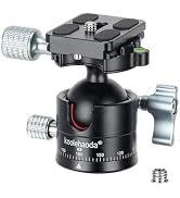 Koolehaoda Low Profile Ball Head, Panorama Tripod Head Arca Swiss QR Plate | F36mm 360° Metal Pan...