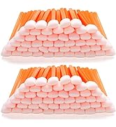 AAwipes Foam Swabs Sticks (100 pcs Large Rectangular Foam Tips, 5.25", Orange) Cleanroom Detailin...