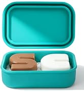 Enhanced Leak Proof Travel Soap Case, AIMAIAIMAI Silicone Soap Container with Draining Layer, Por...