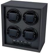 Mcbazel Watch Winder for 4 Automatic Watches, 5 Rotation Modes Watch Box Case with Super Quiet Mo...
