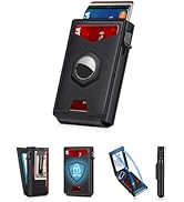 Ruiici Airtag Wallet for Men, Smart Minimalist Metal Wallet Pop Up Credit Card Holder, Holds 8-12...