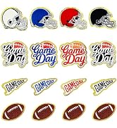 Jongdari 16pcs Football Game Day Helmet Patches Chenille Sports Iron On Patches Bulk for Hats Bac...